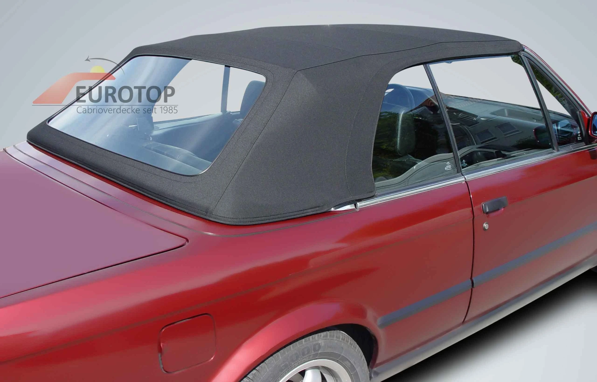 Capote Noir  en alpaga Sonnenland pour BMW 3-serie E30 Cabriolet année 87-93