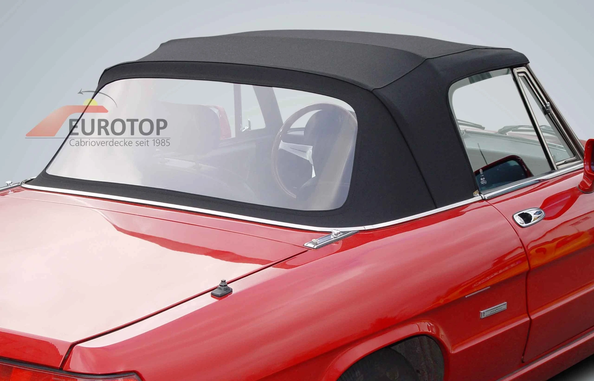 Capote noir en alpaga Sonnenland Alfa Romeo Fastback Spider 2-, 3-, 4-serie année 71-94