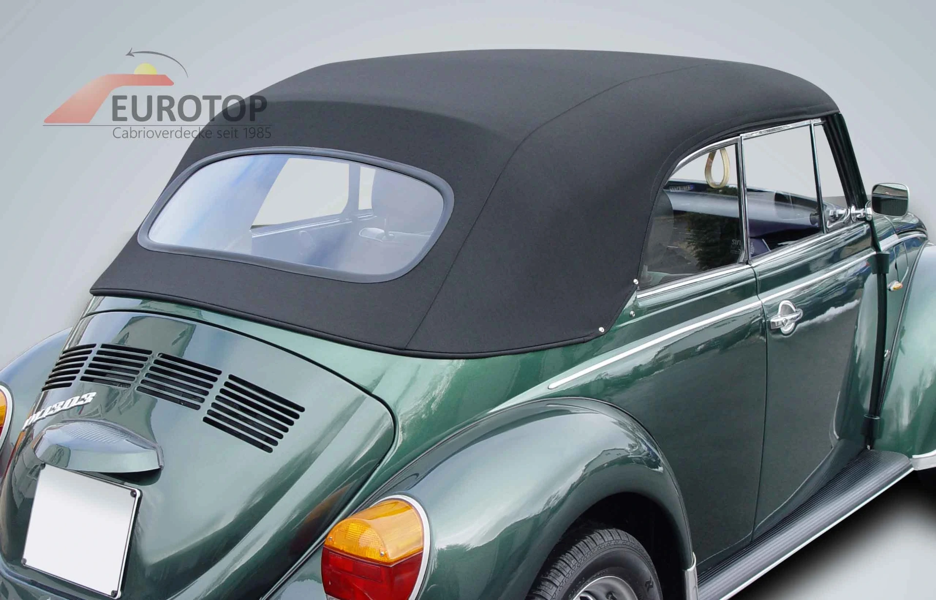 Capote noir Sonnenland Alpaga pour VW Coccinelle 1500, 1302, 1303 Cabriolet année 63-79